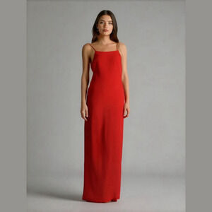 Miss Cristina USA Red Spaghetti Strap Maxi Dress XL